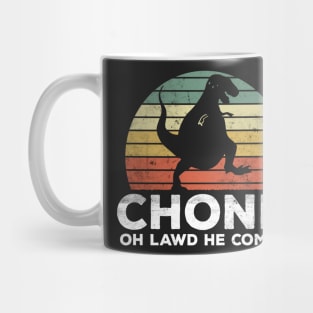 Oh Lawd He Comin Chonk T-Rex Chunky Mug